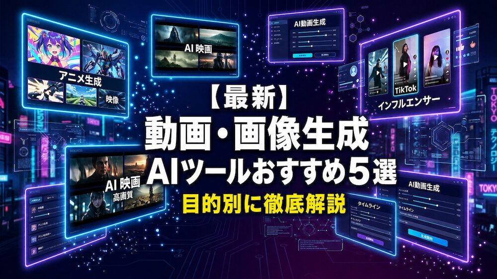 【2026年最新】動画・画像生成AIツールおすすめ5選|目的別に徹底解説