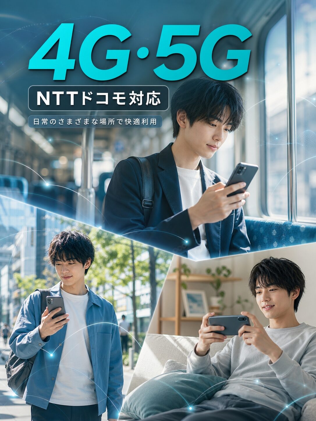 NTTドコモの4Gと5Gに対応イメージ画像